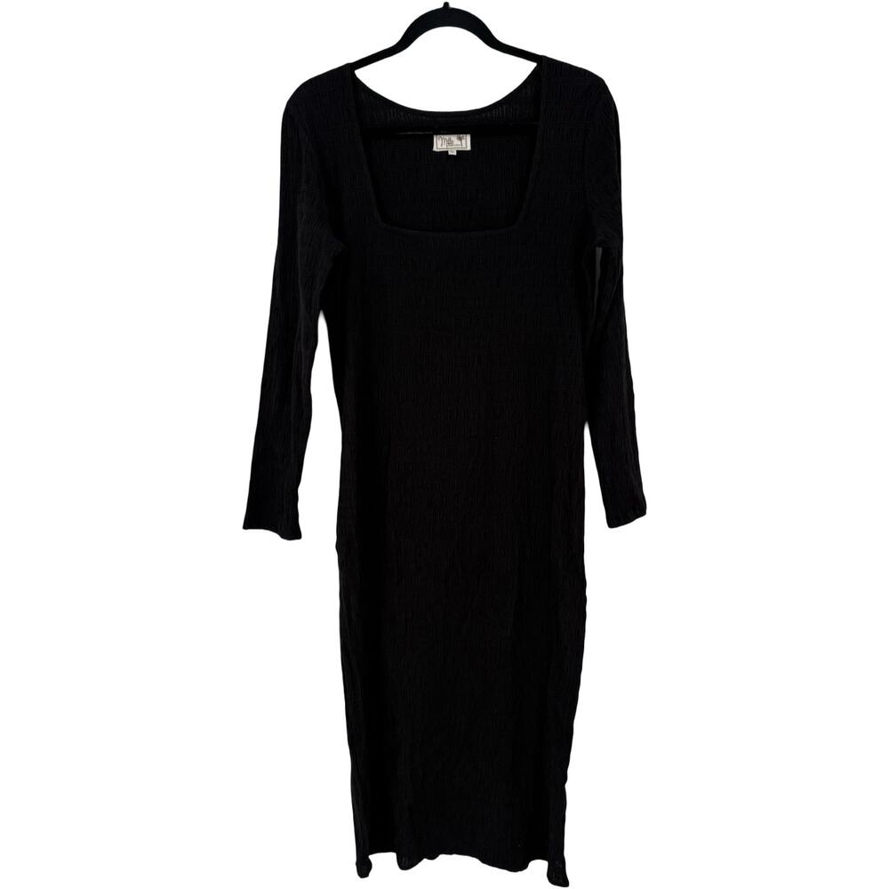 Mille Priyal smock detail long sleeve cotton midi dress size X-Large XL